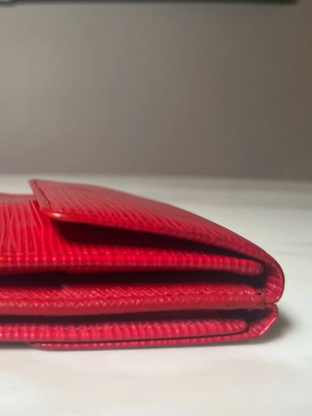 Louis Vuitton Red Epi Elise Trifold Wallet - Picture 12 of 14